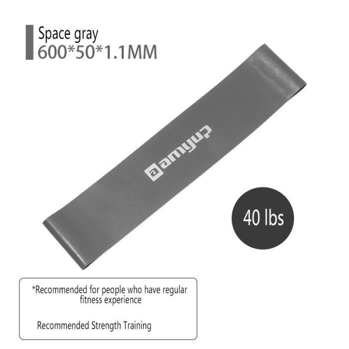 Accessoires Fitness - Musculation,Accessoires de Yoga 10 Lbs 50 lb ceinture élastique anneau élastique Squat pour - Type space gray