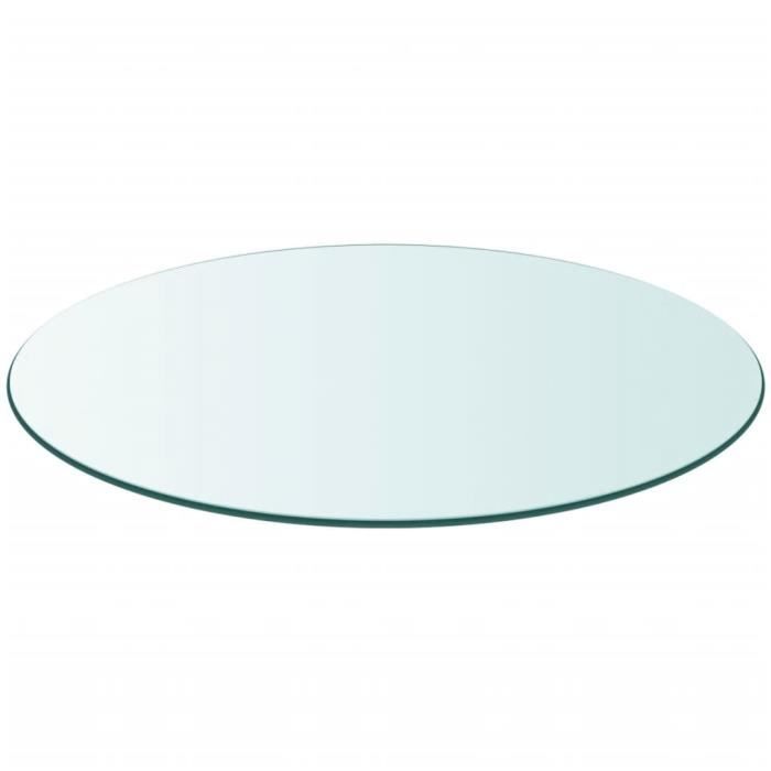 PLATEAU DE TABLE VENDU SEUL - QID Dessus de table ronde en verre trempé 300 mm