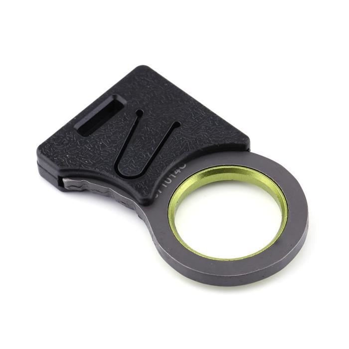 Fafeicy Mini couteau Mini outil EDC couteau à crochet de survie en plein air ceinture sous-abdominale coupe-pouce porte-clés