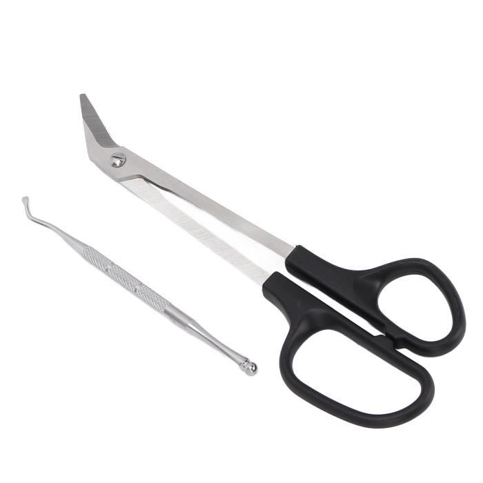 keenso coupe-ongles à long manche Ciseaux à ongles à long manche, ergonomiques, conception unique, coupe-ongles avec cueilleur