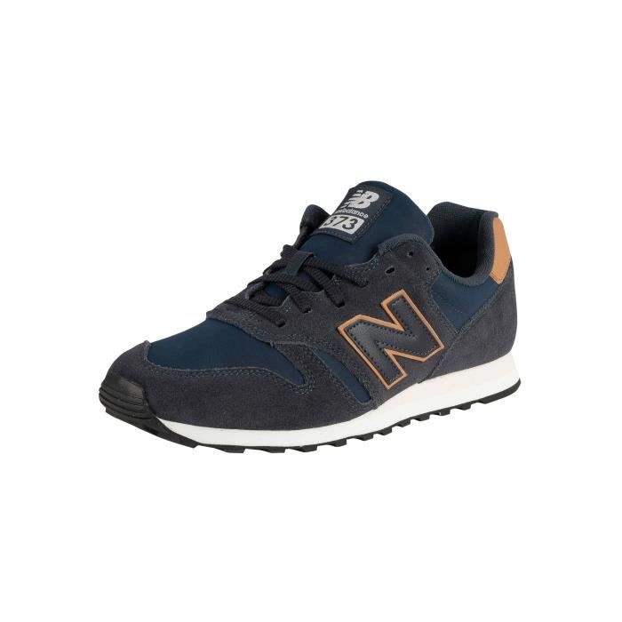 New Balance Homme 373 Baskets en daim, Bleu