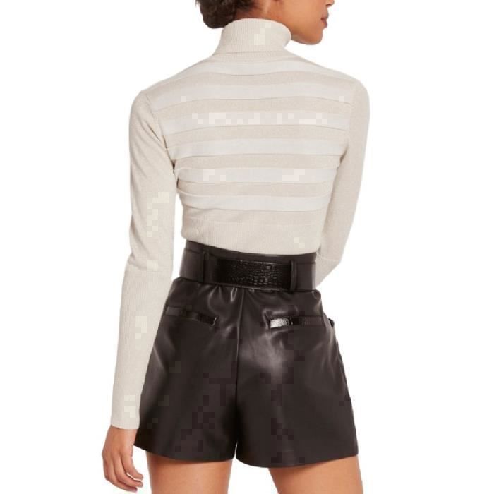 Pull Beige brillant femme Morgan Mentosa