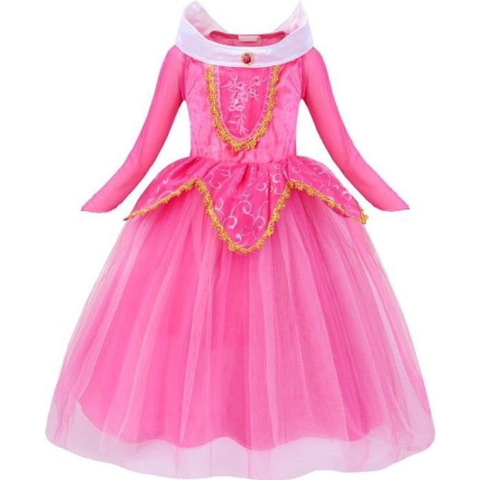 AmzBarley Princesse Aurora Costume Filles Déguisement Robe Anniversaire Cérémonie Noël Halloween Partie Carnaval Cosplay