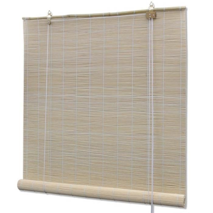Store enrouleur bambou naturel 80 x 160 cm