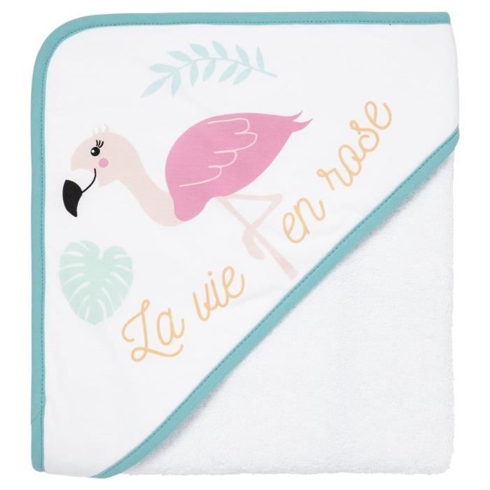 BABYCALIN Cape de bain Flamand rose
