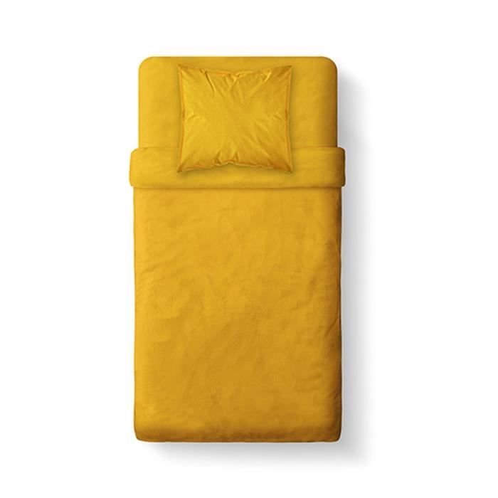 TODAY Housse de Couette Jaune Safran 140 x 200 cm