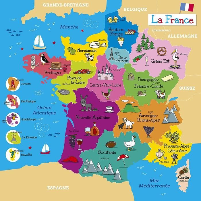 WDK- Puzzle Bois Carte de France