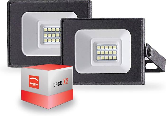 Lot De 2 Projecteurs LED 10W étanches IP65 - 12-24V DC, Blanc Froid 6000K | Pour Extérieur, Voiture, Camping-car, Jardin