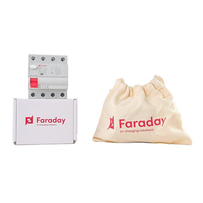 Faraday EVCS EV 40A TYP-B Disjoncteur 4 ples avec RCCB et ignifuge ...