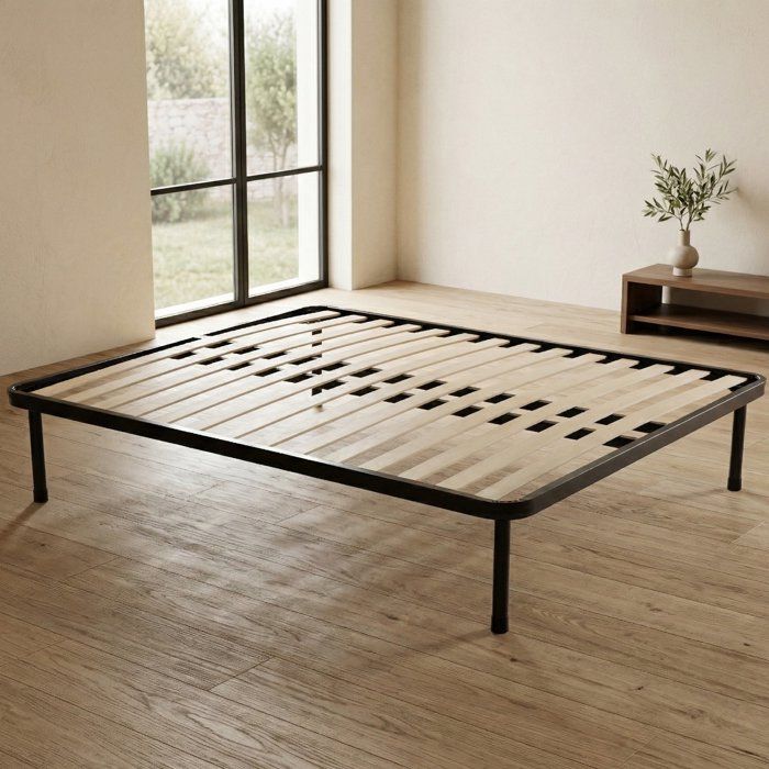 Sommier double Dabbasia - Dmora - En Bois - Gris 190x160h38 cm Sommier double Dabbasia - Dmora - En Bois - Gris 190x160h38 cm