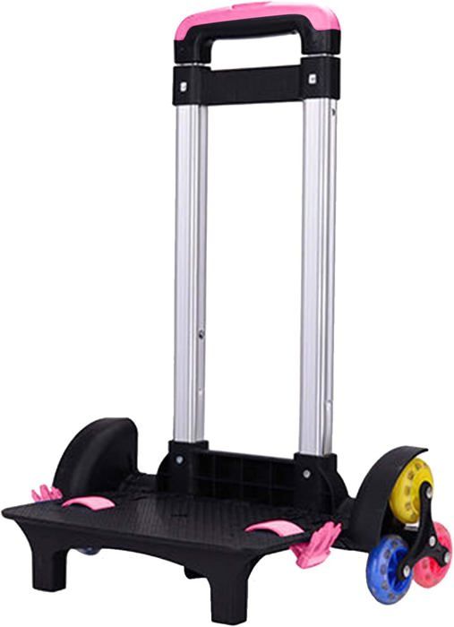 QWORK Chariot à Dos 6 Roues Pliable Alliage Aluminium - Chariot Sac à Dos Portable Pour Courses Et Voyage
