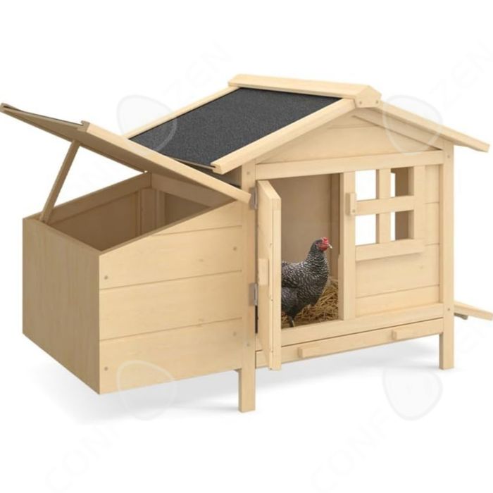 Meilleurs prix pour C Poulailler en bois 99x55x66cm résidence petitsanimaux poules lapin box extérieur porte verrouillable grand poulailler domestique