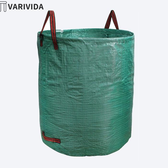 Pfloge 2X Sacs Déchets Jardin 500L Verts - Sacs Jardinage Avec 4 Poignées - Autostable Imperméable