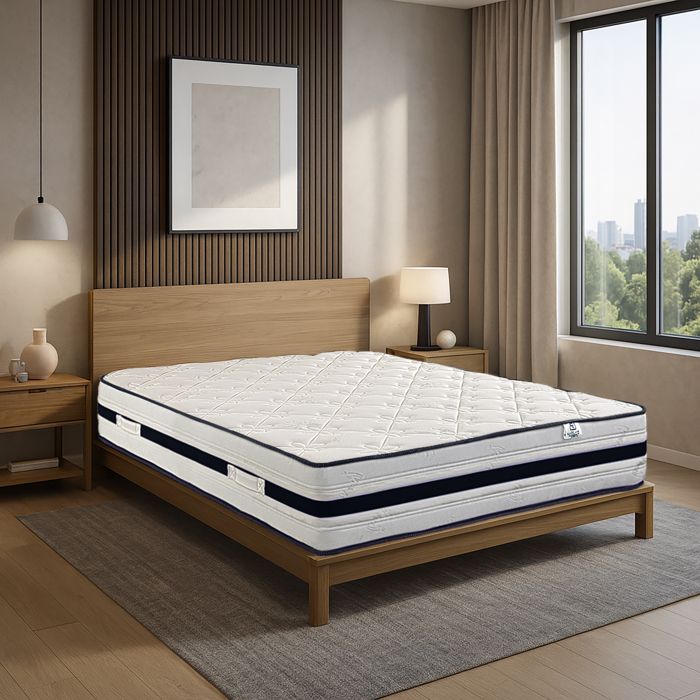 Matelas 140x190 cm Rêverie 30cm mousse haute densité indépendance du couchage face été/hiver