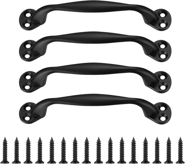 Lot De 4 Poignées De Porte Extérieures Pour Matiz - Noires - Remplacements 96601472 à 96601475 - Faciles à Installer - 4
