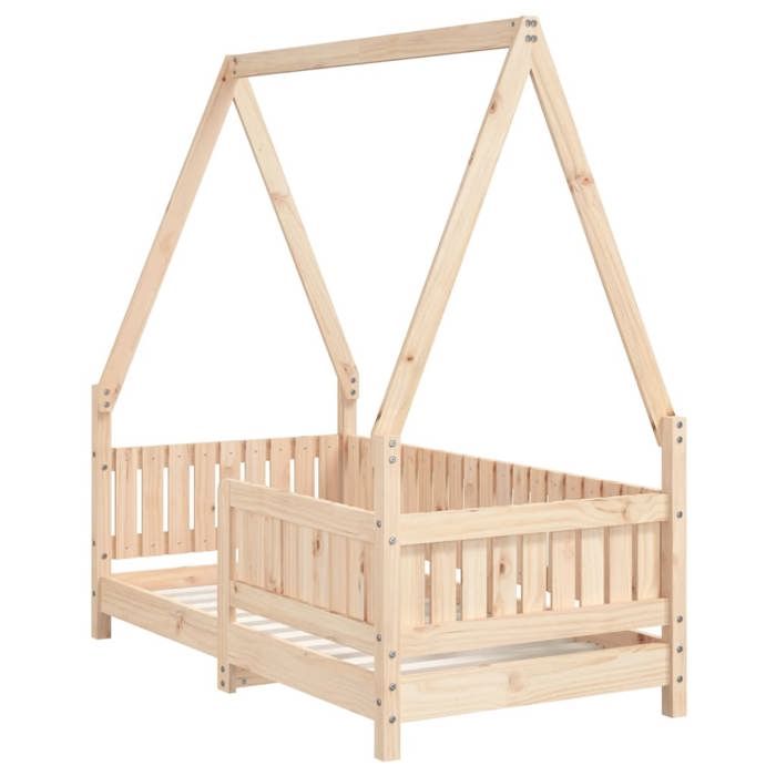 Bon plan Lit cabane denfant - JILI HOT - Sommier inclus - 70x140cm - Bois de pin massif Thome7300459
