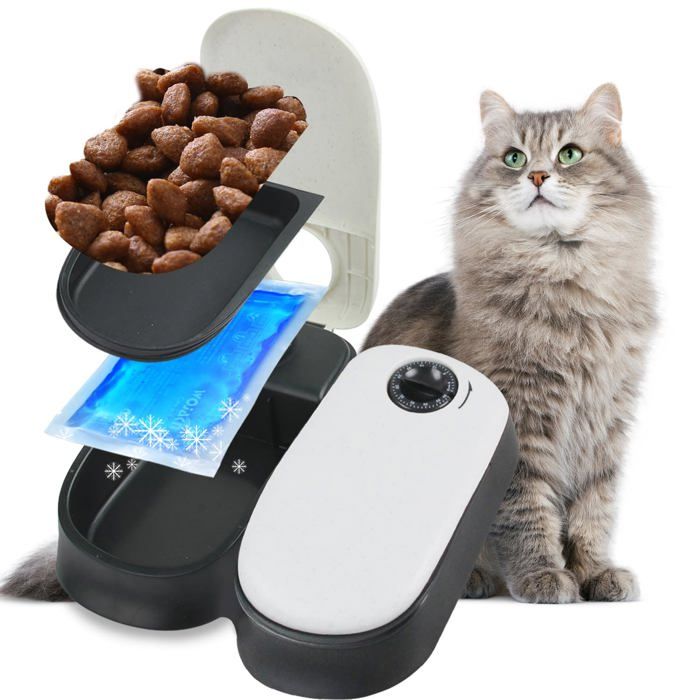 Meilleurs prix pour Mangeoire Automatique pour Chats Et Chiens Mangeoires Automatiques pour Animal de Compagnie (2 Repas)