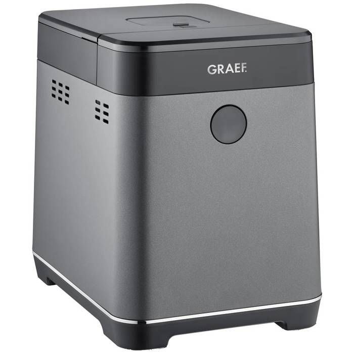 Graef BA806EU Machine à pain revêtement anti-adhésif fonction minuteur 750 g oxyde de fer micacé (satiné) gris