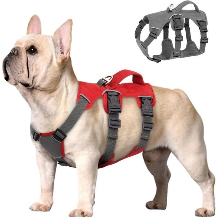 Comparer les prix de Harnais Anti-Fugue pour Chiens de PetiteMoyenne et Grande TailleréfléchissantAnti-Traction (RougePoitrine 25 à 46 cm)