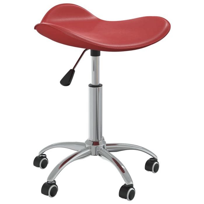 BONNIE®Chaise de cuisine - Réglable hauteur - ErgonomiqueChaise pivotante à dîner Rouge bordeaux Similicuir L44 x P44 x H57 cm