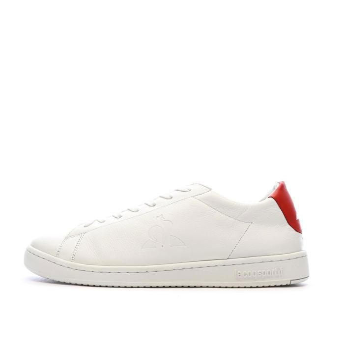 Le Coq Sportif Baskets Blanches/rouge Homme Le Coq Sportif Phenix