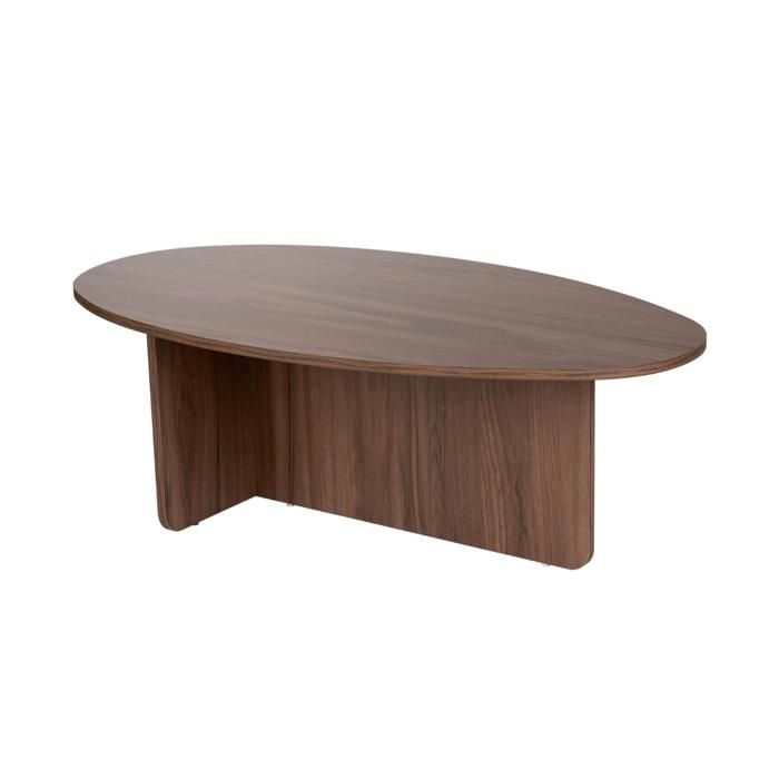 CALICOSY - Table basse avec plateau ovale L125 cm - ANNA - Noyer