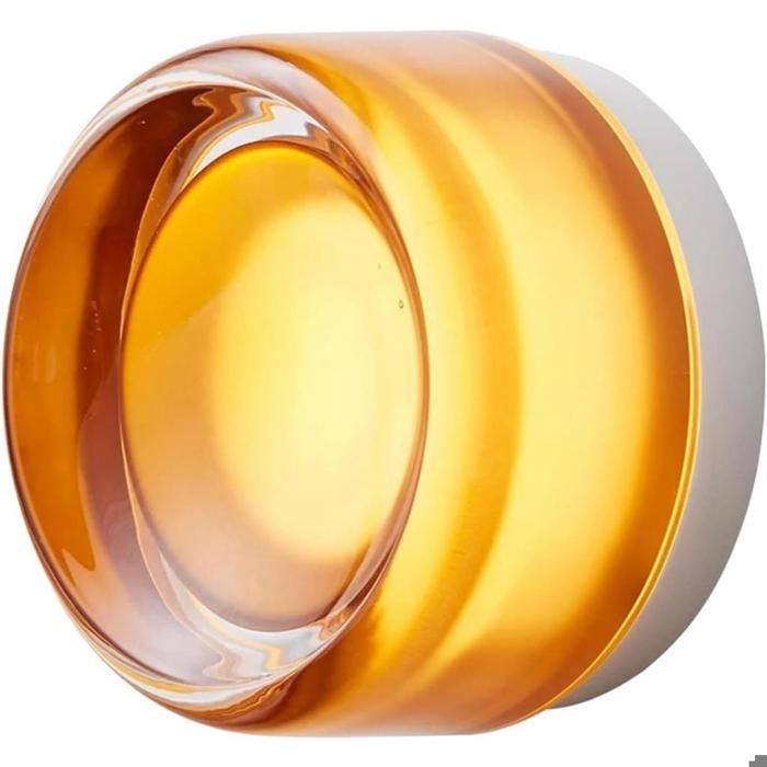 Diday Applique Murale IntérieurLED Lampe Murale en Aggreko Abat-jour Design Fossettes Eclairage de Murale AmbreLumière Chaude