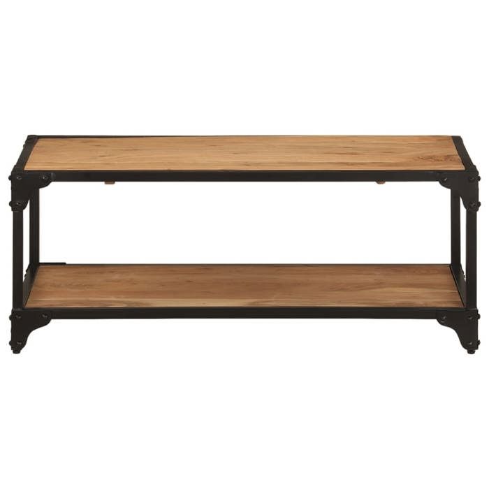Table basse en bois dacacia - GKO - 90x45x35 cm - Bois dacacia massif - Finition naturelle - Cadre en fer