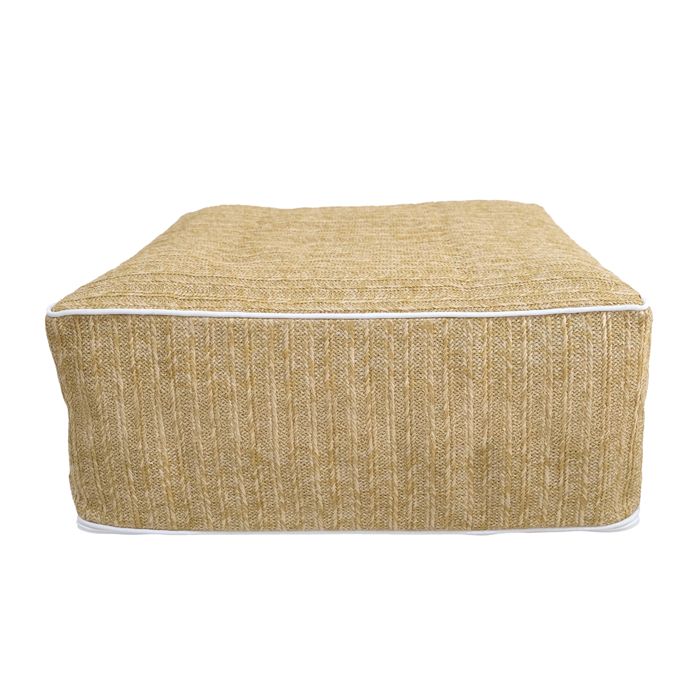 Pouf carré gonflable pour extérieur FORMENTERA Naturel 58x58 cm