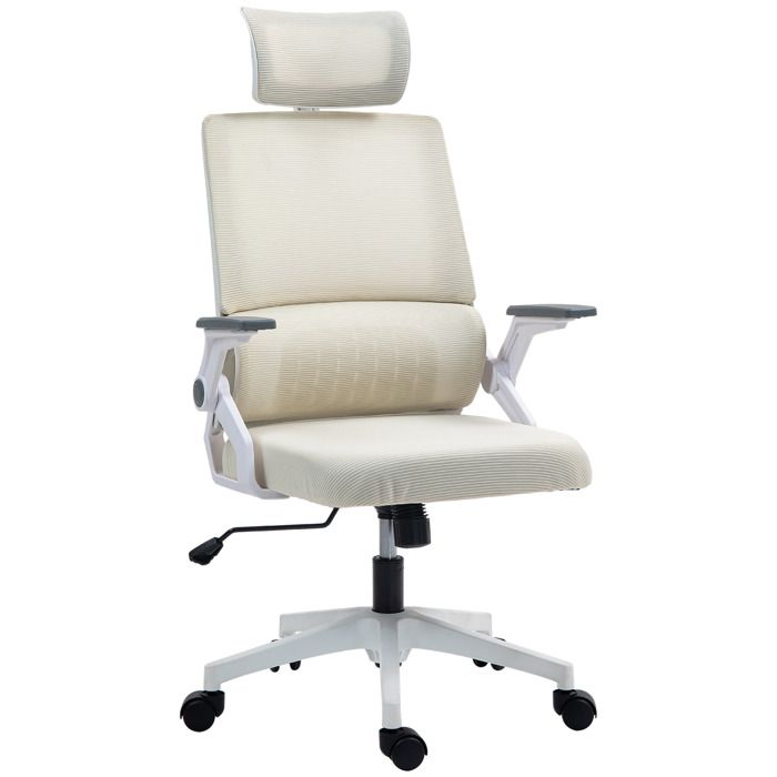 Fauteuil bureau - Zephmum - hauteur réglable 1 appui-tête 60x61x1215 cm beige