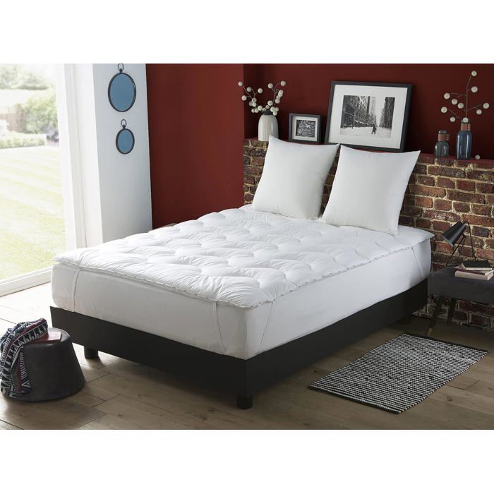 Surmatelas Ultra Confort 160X200Cm-Pour Lit 2 Personnes-Micro-RespirantMoelleux-Garnissage 100% Polyester Thermolite Reflex[BI6]