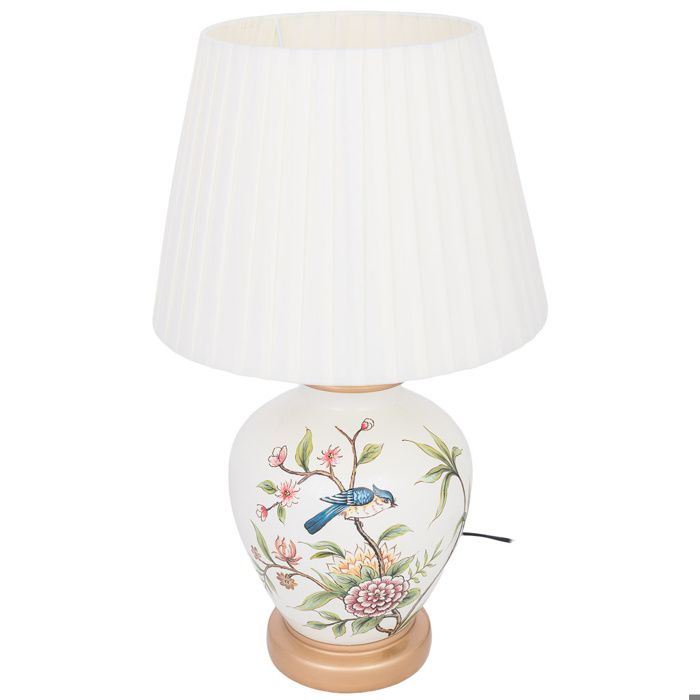 Lampe de table en céramique blanche 30 x 50 cm (h) Lampe de table en céramique blanche 30 x 50 cm (h)