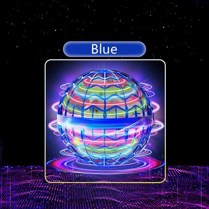 Bleu-Boule volante Spinner Boomerang, Original, authentique, lumières magiques et LED, hélicoptère volant, jo