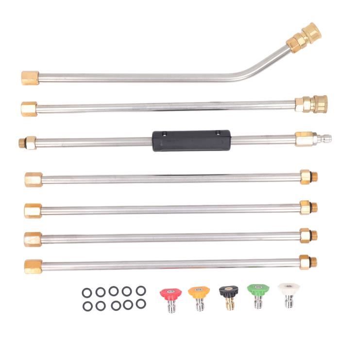 Lance D'extension Pour Nettoyeur Haute Pression - 90° Ou 120°, Connexion 6.35mm, 4000 PSI - Pour Nettoyage Gouttières Et Zones Inaccessibles