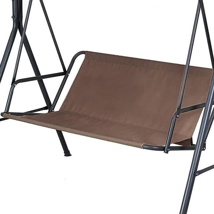 Housse De Siège De Balancelle En Tissu Oxford 600D - 85x48x48 Cm, Imperméable, Marron, Pour Terrasse Et Jardin