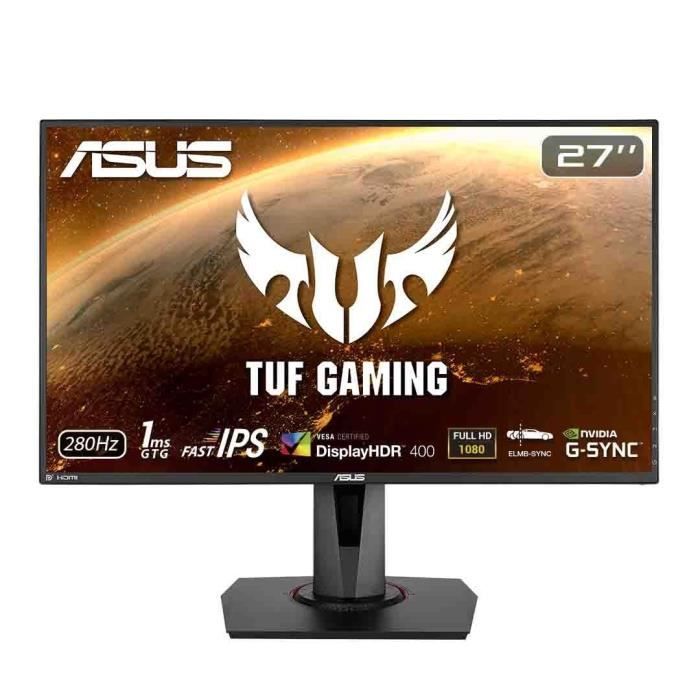 Ecran PC Gamer ASUS TUF VG279QM - 27 IPS - Full HD (1920x1080) - 1ms GTG - 280Hz Overclockable - HDR