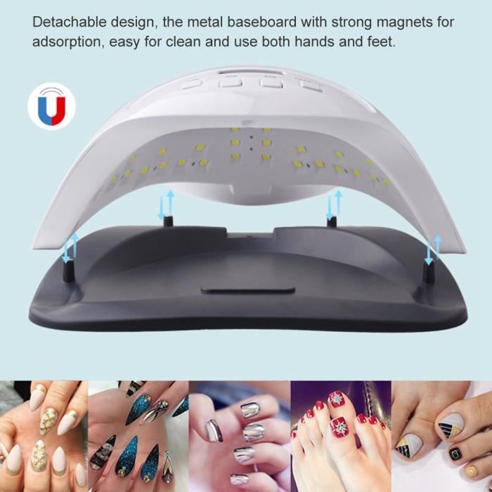 Ampoule LED UV 9W De Remplacement Pour Lampe à Ongles - 365+405 Nm, Tête Rotative - Pour Gel Et Polymérisation - 2