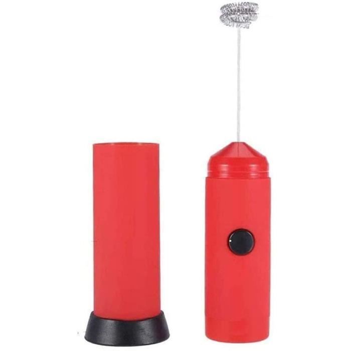 Mousseur à Lait Electrique GeeRic - USB Rechargeable - 3 Fouets Inox - Pour Cappuccino, Latte - Noir