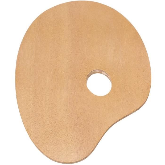 Palette Peinture En Bois Vintage 20x30 Cm – Palette Ovale Pour Peinture à L'Huile Et Acrylique – Outil Artiste Débutant Et Professionnel