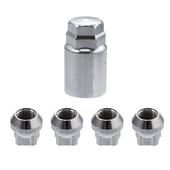 Écrou de roue X AUTOHAUX M14x1.5 Voiture Roue Verrouillage Cosse Écrous Trousse pour Tesla Modèle 3 Argenté 5pcs