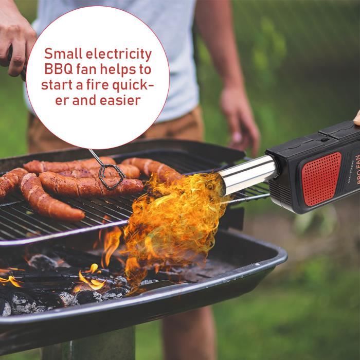 Ventilateur électrique portable main barbecue l'outil cuisson camping pique-nique en plein air