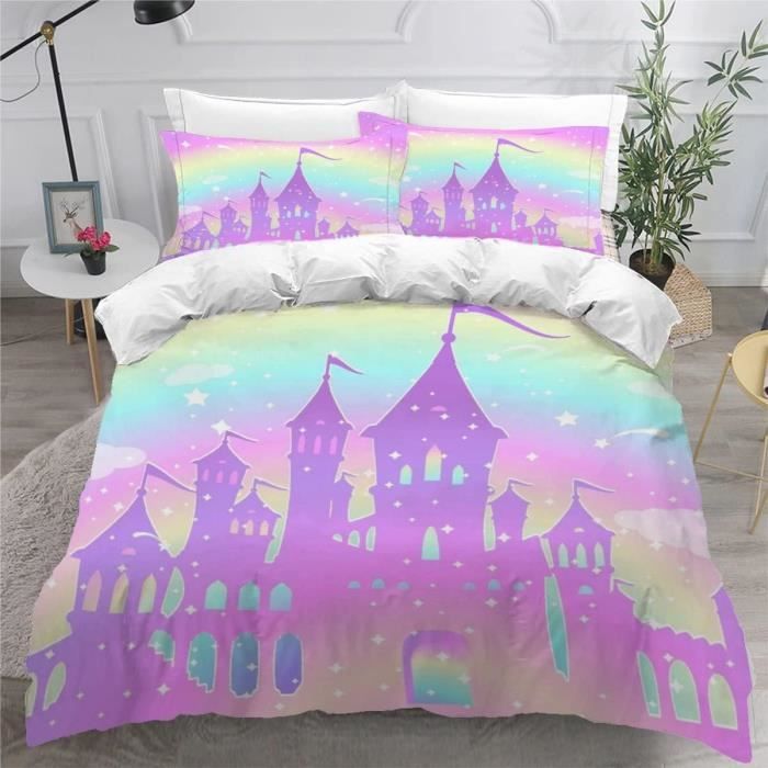 Housse De Couette 140x200 Les Danseuses De Ballet Danse Parure De Lit Filles 1 Personne En Microfibre Douce Imprimée 3D Avec Fermeture Éclair, Avec 2
