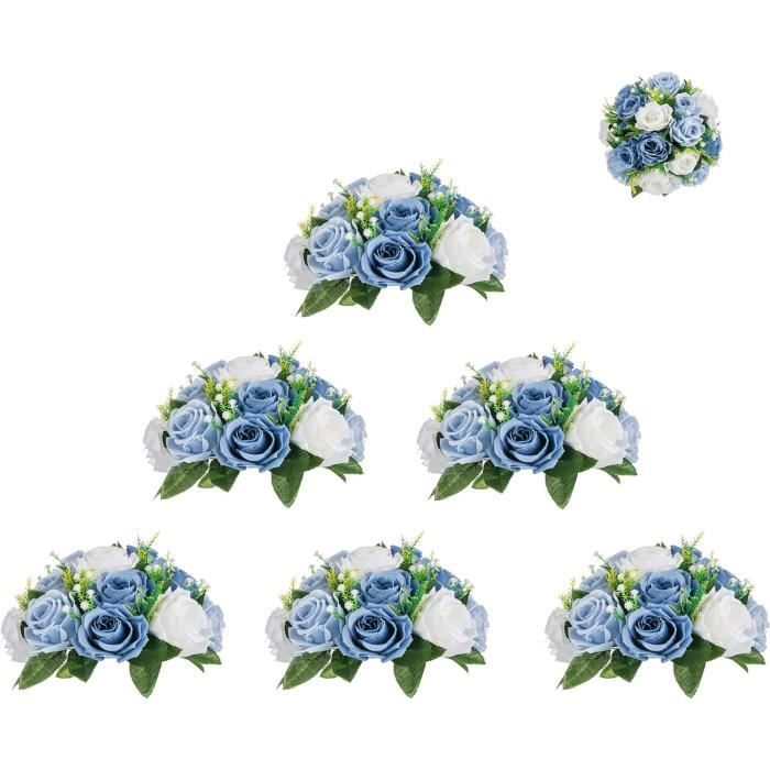 6 Bouquets De Fleurs Artificielles Résistantes UV - Déco Intérieur/extérieur Multi-couleurs