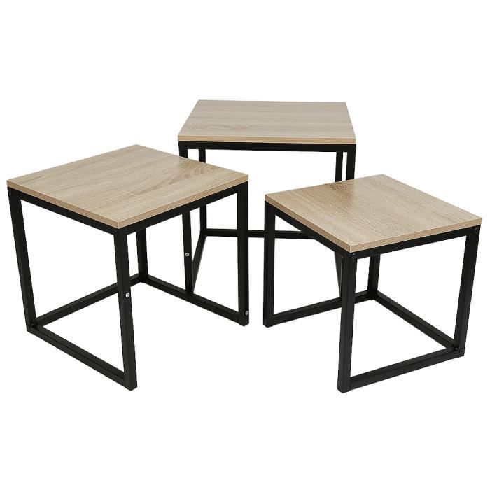 Table Basse Carrée Furinno - Design Minimaliste Blanc - 51x51x44,5 Cm