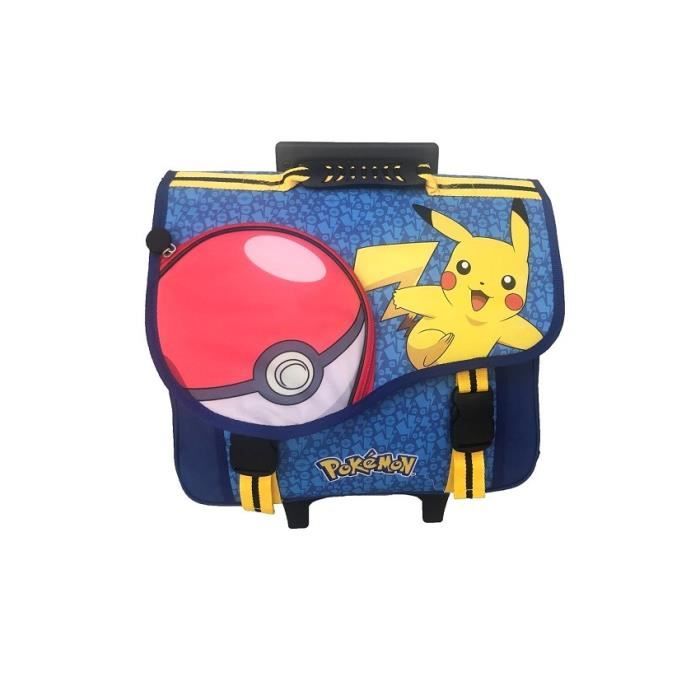 Grand cartable a roulettes pokemon 41cm Cdiscount Bagagerie