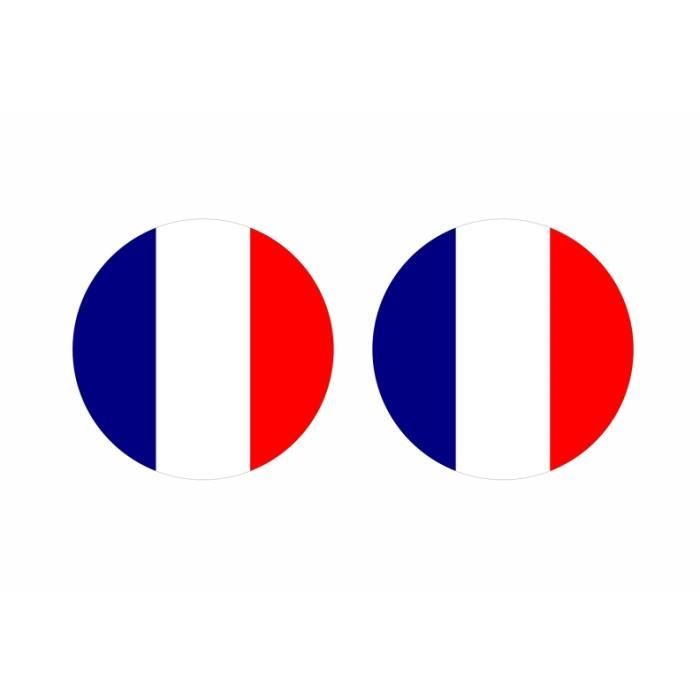 2x autocollant sticker rond cocarde drapeau france francais - Cdiscount ...