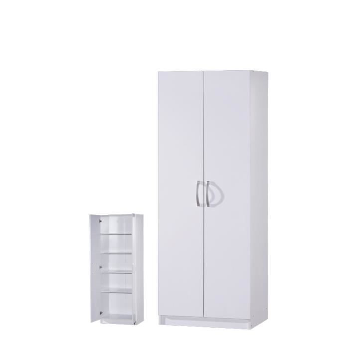 Armoire 2 Portes Fuji 60 Cm Achat Vente Armoire De Chambre