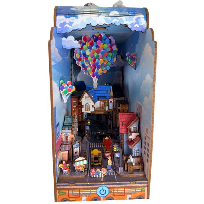 Book Nook - Kit DIY à construire Maquette 3D Serre Livre - Maison volante Nookland - 10 x 19 x 24 cm