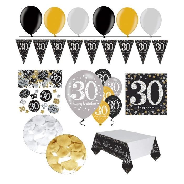 décoration anniversaire 30 ans Lave Vaisselle Fete Decoration Anniversaire 30 Ans 31 Pieces décoration anniversaire 30 ans