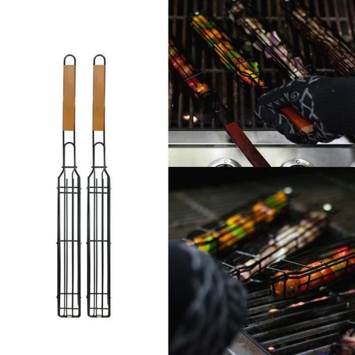 GRILL ELECTRIQUE BBQ Grill Mesh Antiadhésif Barbecue Meshes Portable